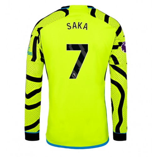 Pánský Fotbalový dres Arsenal Bukayo Saka #7 2023-24 Venkovní Dlouhý Rukáv